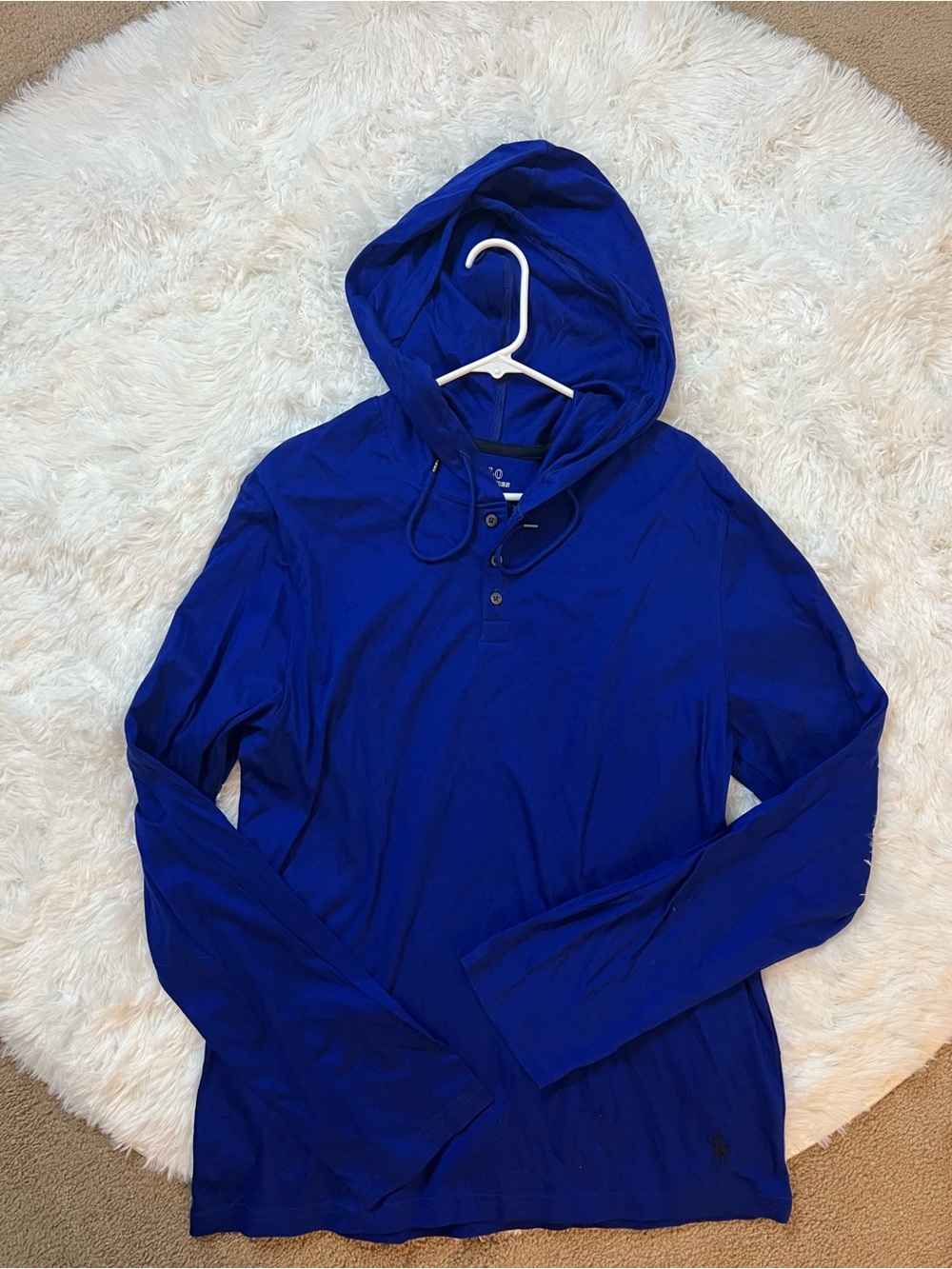 🔥NWT Polo Ralph Lauren🔥 Royal Blue Hooded Shirt